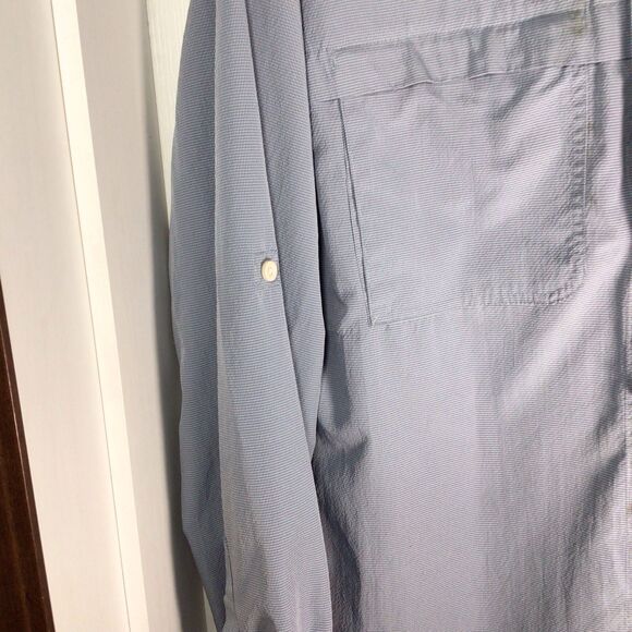 Eddie Bauer Shirt Men's TXL Blue Classic Fit Travex Hiking Camping Outdoor - Picture 14 of 16